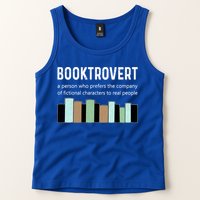 Booktrovert Book Lover Book Worm Reading Nerd Bookshelf Gift Tank Top