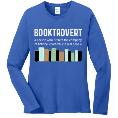 Booktrovert Book Lover Book Worm Reading Nerd Bookshelf Gift Ladies Long Sleeve Shirt