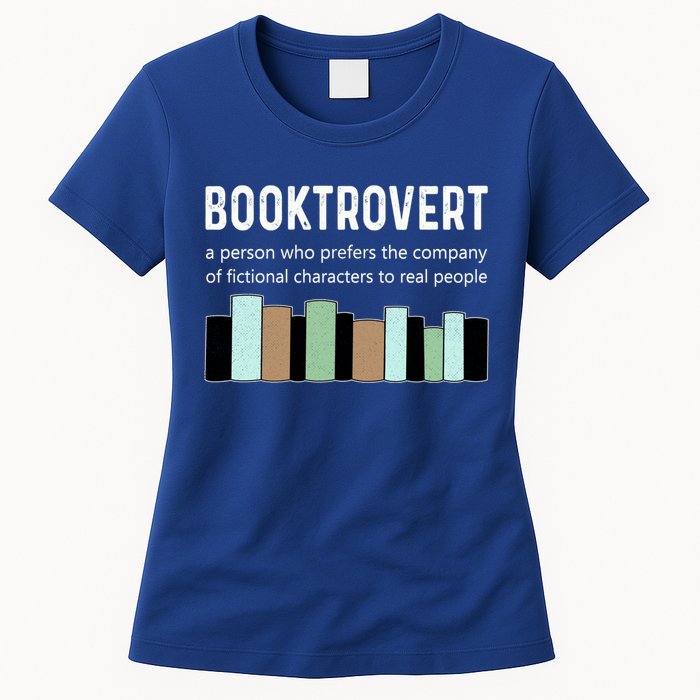Booktrovert Book Lover Book Worm Reading Nerd Bookshelf Gift Womens T-Shirt