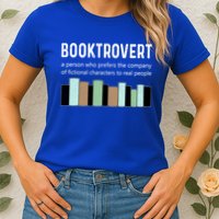 Booktrovert Book Lover Book Worm Reading Nerd Bookshelf Gift Womens T-Shirt
