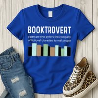 Booktrovert Book Lover Book Worm Reading Nerd Bookshelf Gift Womens T-Shirt