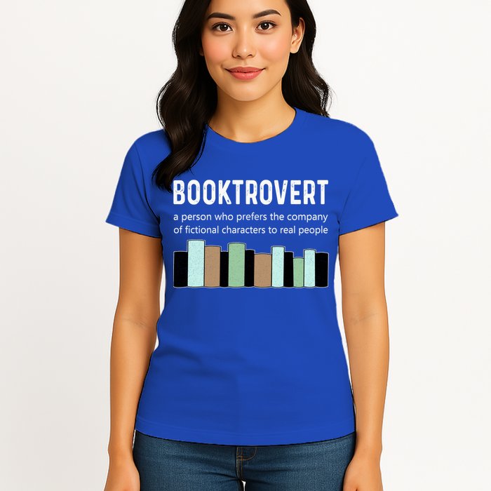 Booktrovert Book Lover Book Worm Reading Nerd Bookshelf Gift Womens T-Shirt