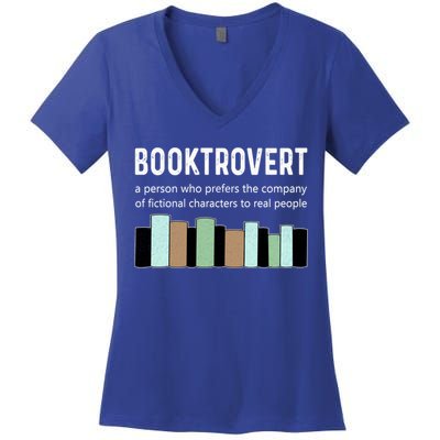 Booktrovert Book Lover Book Worm Reading Nerd Bookshelf Gift Women's V-Neck T-Shirt