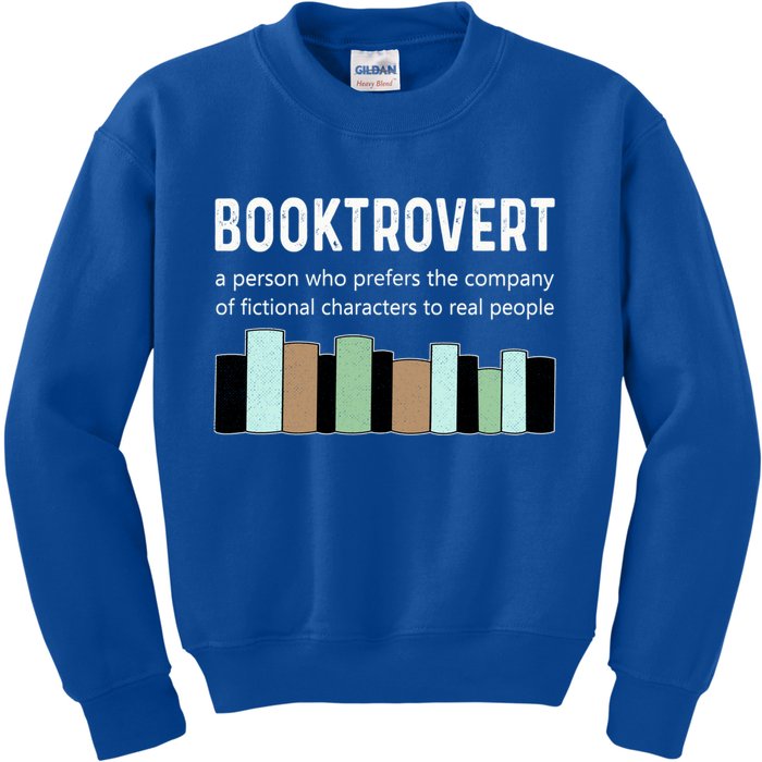 Booktrovert Book Lover Book Worm Reading Nerd Bookshelf Gift Kids Sweatshirt