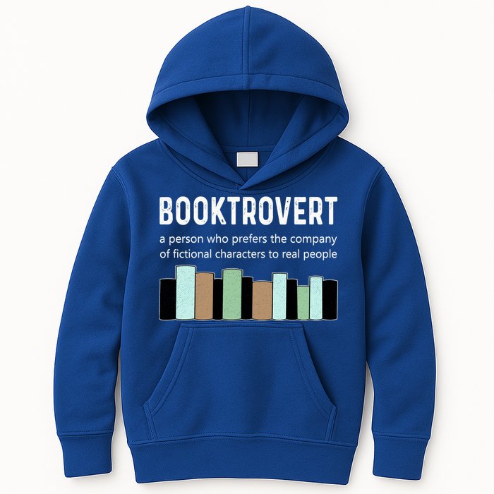 Booktrovert Book Lover Book Worm Reading Nerd Bookshelf Gift Kids Hoodie
