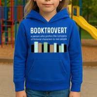 Booktrovert Book Lover Book Worm Reading Nerd Bookshelf Gift Kids Hoodie