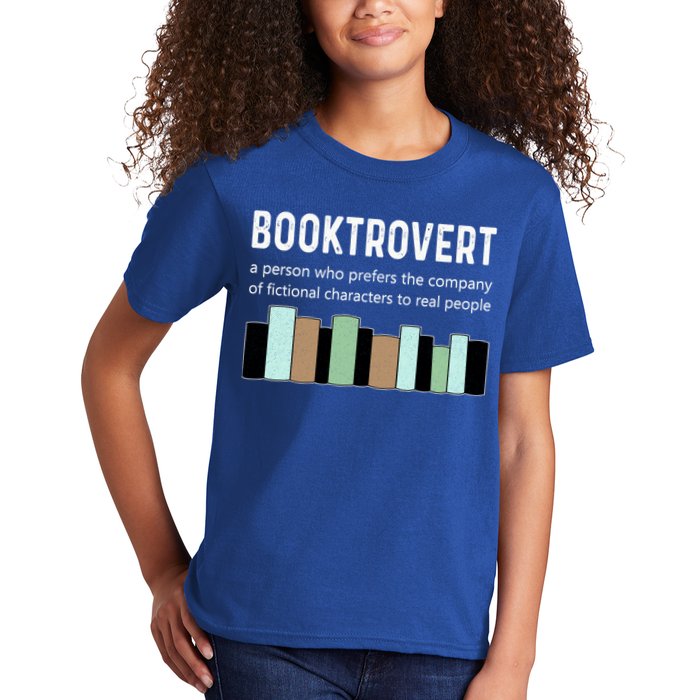 Booktrovert Book Lover Book Worm Reading Nerd Bookshelf Gift Kids T-Shirt