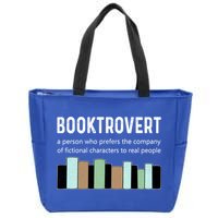 Booktrovert Book Lover Book Worm Reading Nerd Bookshelf Gift Zip Tote Bag