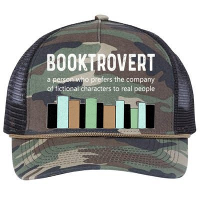 Booktrovert Book Lover Book Worm Reading Nerd Bookshelf Gift Retro Rope Trucker Hat Cap