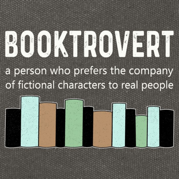 Booktrovert Book Lover Book Worm Reading Nerd Bookshelf Gift Cotton Canvas Backpack