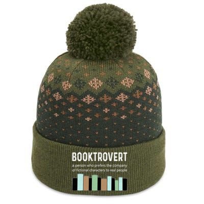 Booktrovert Book Lover Book Worm Reading Nerd Bookshelf Gift The Baniff Cuffed Pom Beanie