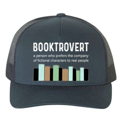 Booktrovert Book Lover Book Worm Reading Nerd Bookshelf Gift Yupoong Adult 5-Panel Trucker Hat