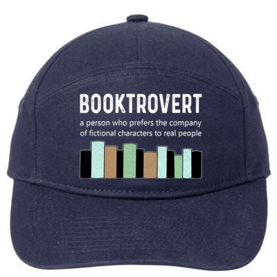 Booktrovert Book Lover Book Worm Reading Nerd Bookshelf Gift 7-Panel Snapback Hat