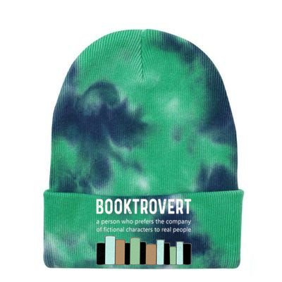 Booktrovert Book Lover Book Worm Reading Nerd Bookshelf Gift Tie Dye 12in Knit Beanie