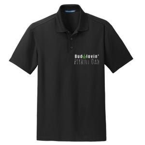 Best Bud Lovin Pitbull Dad Ever Funny Pitbull Owner Gift Dry Zone Grid Polo