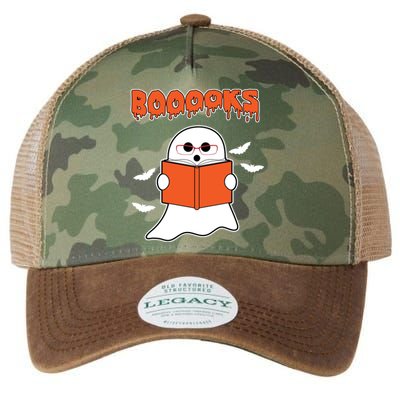 Booooks Book Lover Halloween Ghost Boo Legacy Tie Dye Trucker Hat