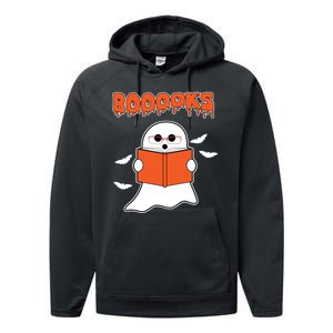 Booooks Book Lover Halloween Ghost Boo Performance Fleece Hoodie