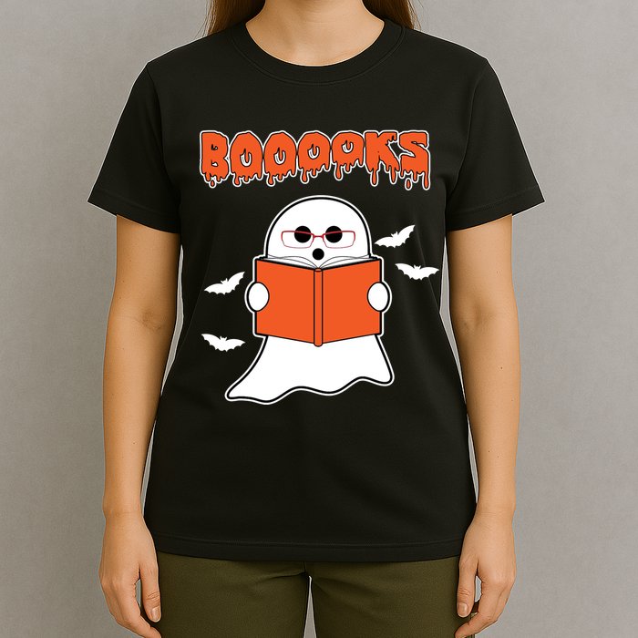 Booooks Book Lover Halloween Ghost Boo T-Shirt