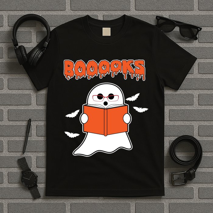 Booooks Book Lover Halloween Ghost Boo T-Shirt