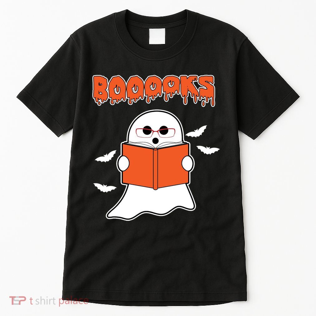 Booooks Book Lover Halloween Ghost Boo Tall T-Shirt