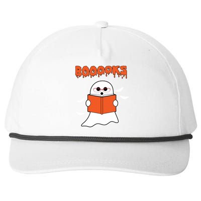 Booooks Book Lover Halloween Ghost Boo Snapback Five-Panel Rope Hat