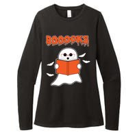 Booooks Book Lover Halloween Ghost Boo Womens CVC Long Sleeve Shirt