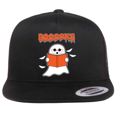 Booooks Book Lover Halloween Ghost Boo Flatbill Hat