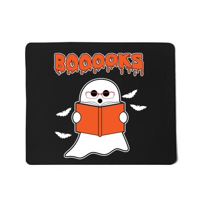 Booooks Book Lover Halloween Ghost Boo Mousepad