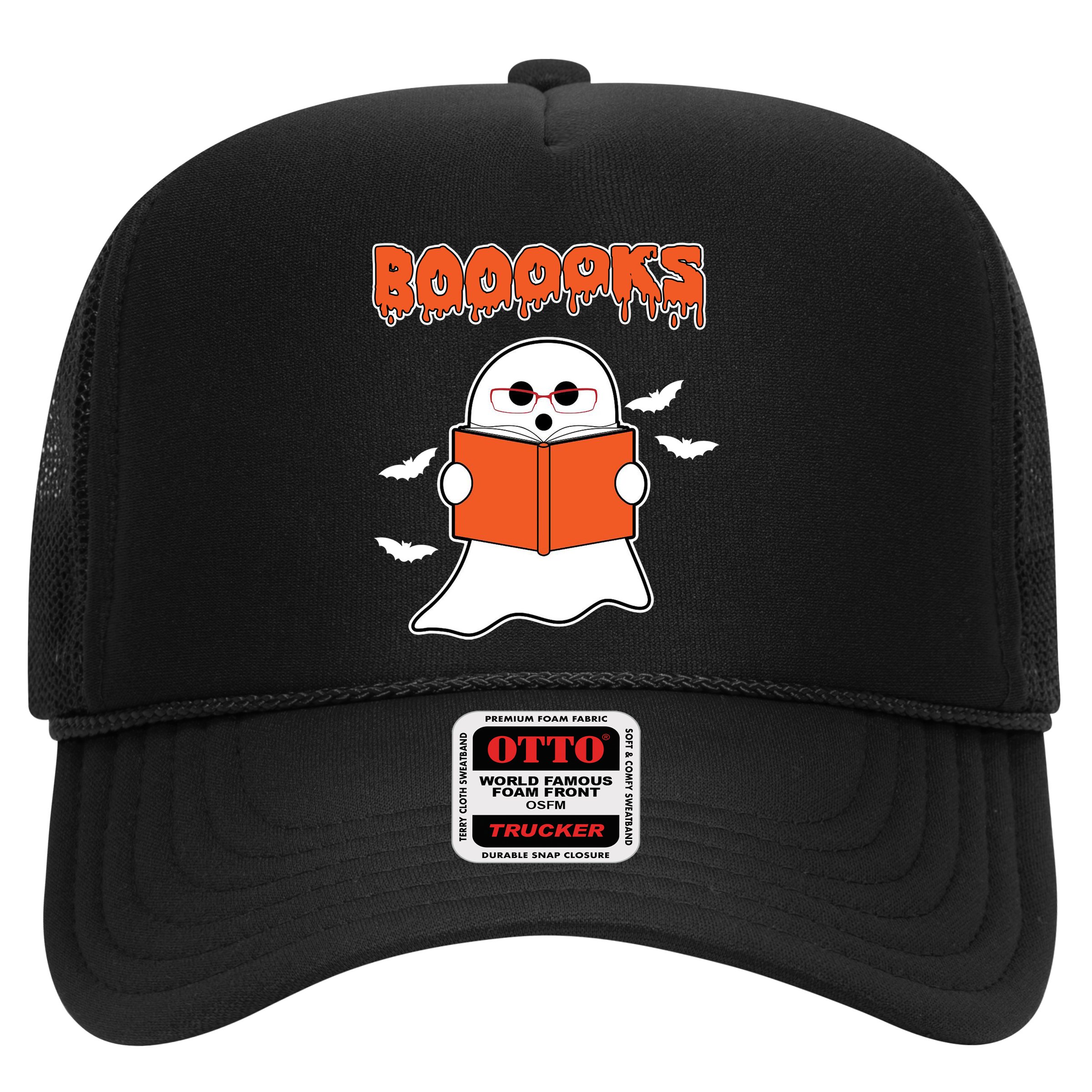 Booooks Book Lover Halloween Ghost Boo Hat
