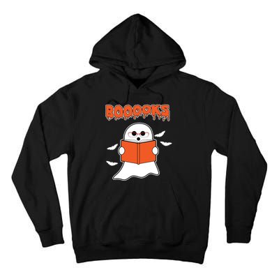 Booooks Book Lover Halloween Ghost Boo Tall Hoodie