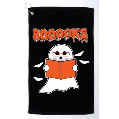 Booooks Book Lover Halloween Ghost Boo Golf Towel