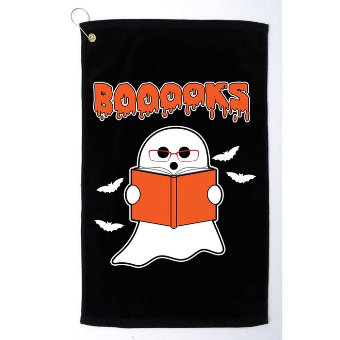 Booooks Book Lover Halloween Ghost Boo Golf Towel