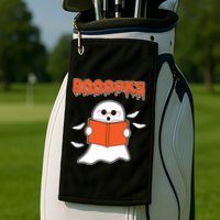 Booooks Book Lover Halloween Ghost Boo Golf Towel