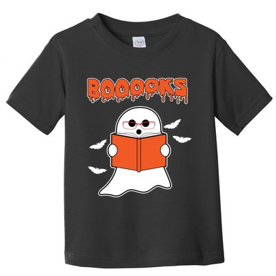 Booooks Book Lover Halloween Ghost Boo Toddler T-Shirt