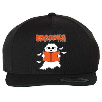 Booooks Book Lover Halloween Ghost Boo Wool Snapback Cap