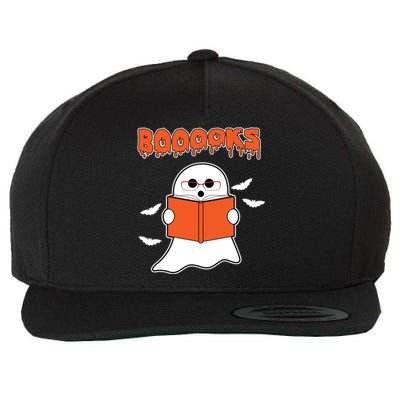 Booooks Book Lover Halloween Ghost Boo Wool Snapback Cap