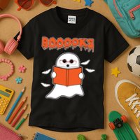 Booooks Book Lover Halloween Ghost Boo Kids T-Shirt