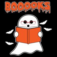 Booooks Book Lover Halloween Ghost Boo Kids T-Shirt
