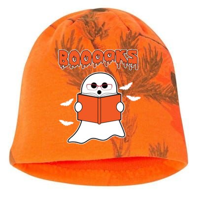 Booooks Book Lover Halloween Ghost Boo Kati - Camo Knit Beanie