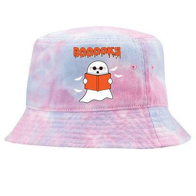 Booooks Book Lover Halloween Ghost Boo Tie-Dyed Bucket Hat