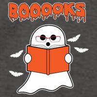 Booooks Book Lover Halloween Ghost Boo Vector Backpack