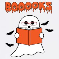 Booooks Book Lover Halloween Ghost Boo Garment-Dyed Sweatshirt
