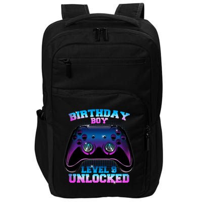 Birthday Boy Level 9 Unlocked Birthday Gift Impact Tech Backpack