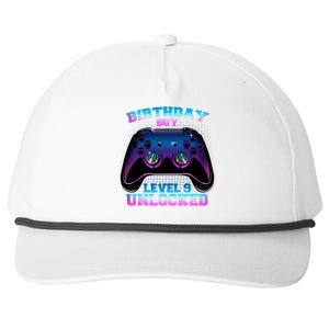 Birthday Boy Level 9 Unlocked Birthday Gift Snapback Five-Panel Rope Hat