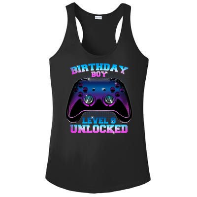 Birthday Boy Level 9 Unlocked Birthday Gift Ladies PosiCharge Competitor Racerback Tank