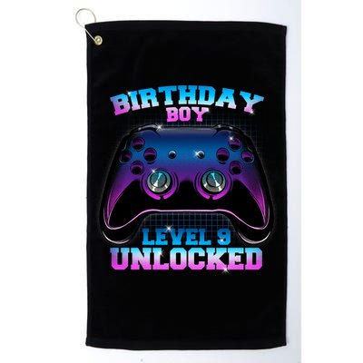 Birthday Boy Level 9 Unlocked Birthday Gift Golf Towel