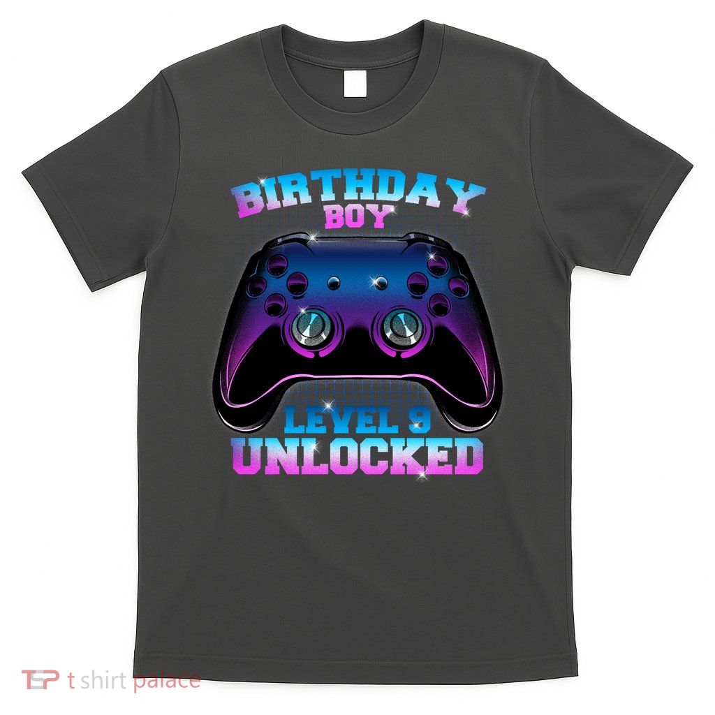 Birthday Boy Level 9 Unlocked Birthday Gift T-Shirt