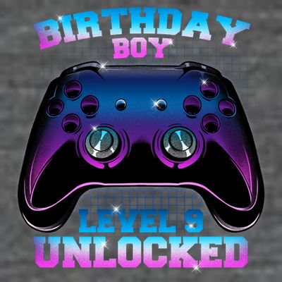 Birthday Boy Level 9 Unlocked Birthday Gift T-Shirt