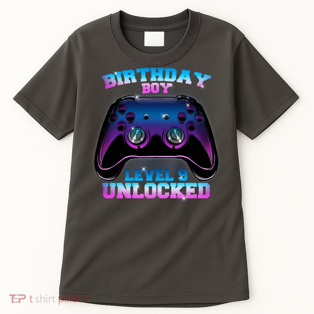 Birthday Boy Level 9 Unlocked Birthday Gift Tall T-Shirt