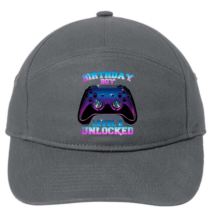 Birthday Boy Level 9 Unlocked Birthday Gift 7-Panel Snapback Hat